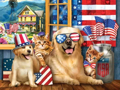 Sunsout Born In The U. S.a. 300 Piece Jigsaw Puzzle For Adults Fourth Of July In Multi