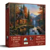 Sunsout Cabin By Crystal Lake 1000 Piece Jigsaw Puzzle For Adults In Burgundy