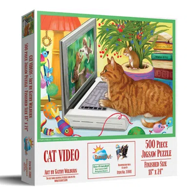 Sunsout Cat Videos 500 Piece Jigsaw Puzzle For Adults In Multi