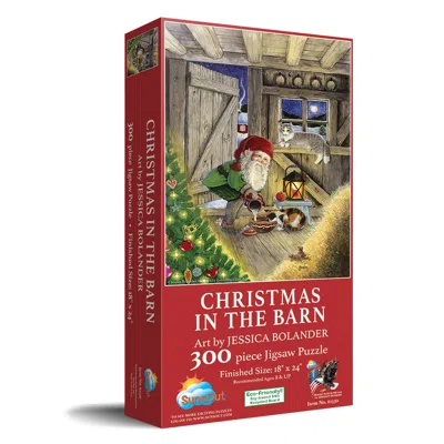 Sunsout Christmas In The Barn 300 Piece Jigsaw Puzzle For Adults Christmas In Multi
