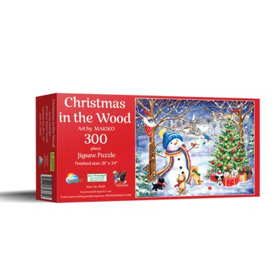Sunsout Christmas In The Wood 300 Piece Jigsaw Puzzle For Adults Christmas In Red