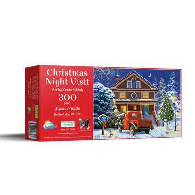 Sunsout Christmas Night Visit 300 Piece Jigsaw Puzzle For Adults Christmas In Red