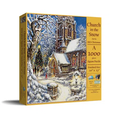 Sunsout Church In The Snow 1000 Piece Jigsaw Puzzle For Adults Christmas In Multi