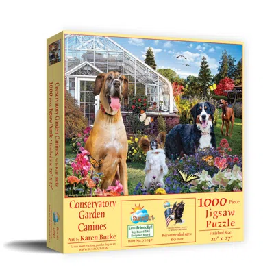 Sunsout Conservatory Garden Canines 1000 Piece Jigsaw Puzzle For Adults In Multi
