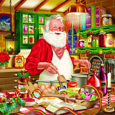 Sunsout Cooking Santa 500 Piece Jigsaw Puzzle For Adults Christmas In Multi