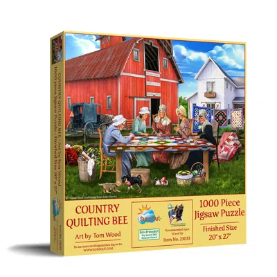 Sunsout Country Quilting Bee 1000 Piece Jigsaw Puzzle For Adults In Yellow