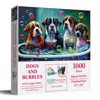 Sunsout Dogs And Bubbles 1000 Piece Jigsaw Puzzle For Adults In Multi