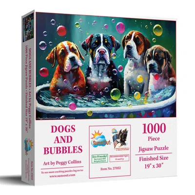 Sunsout Dogs And Bubbles 1000 Piece Jigsaw Puzzle For Adults In Multi