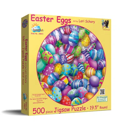 Sunsout Easter Eggs 500 Piece Jigsaw Puzzle For Adults Round Easter In Multi
