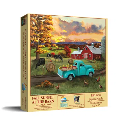Sunsout Fall Sunset At The Barn 500 Piece Jigsaw Puzzle For Adults In Multi