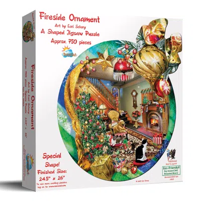 Sunsout Fireside Ornament 750 Piece Jigsaw Puzzle For Adults Special Shape Christmas In Multi