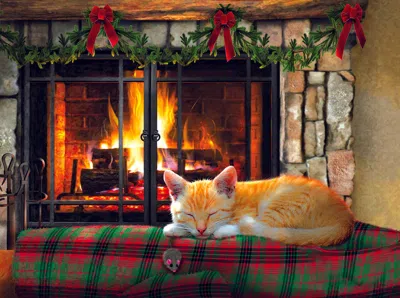 Sunsout Fireside Snooze 500 Piece Jigsaw Puzzle For Adults Christmas