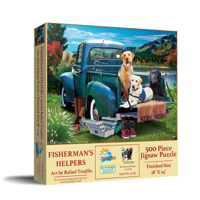 Sunsout Fisherman's Helpers 500 Piece Jigsaw Puzzle For Adults In Multi
