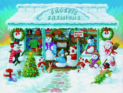 Sunsout Frostie Fashions 300 Piece Jigsaw Puzzle For Adults Christmas In Multi
