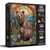 Sunsout Griz Family Stained Glass Bears 500 Piece Jigsaw Puzzle For Adults In Multi