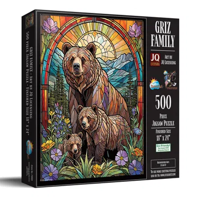 Sunsout Griz Family Stained Glass Bears 500 Piece Jigsaw Puzzle For Adults In Multi