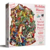 Sunsout Holiday Havoc 1000 Piece Jigsaw Puzzle For Adults Special Shape Christmas In Multi