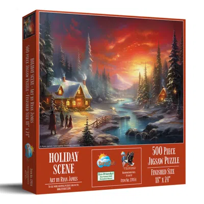 Sunsout Holiday Scene 500 Piece Jigsaw Puzzle For Adults Christmas In Brown