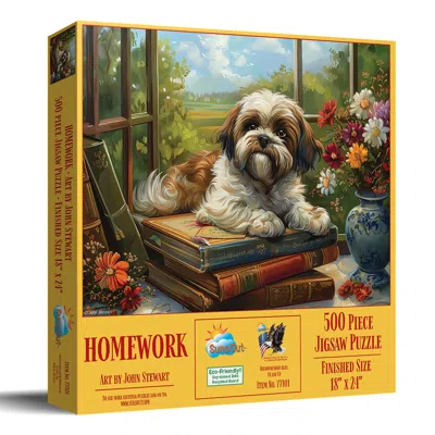 Sunsout Homework Shih Tzu 500 Piece Jigsaw Puzzle For Adults In Multi