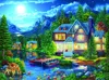 Sunsout House Near The Lake 1000 Piece Jigsaw Puzzle For Adults In Blue