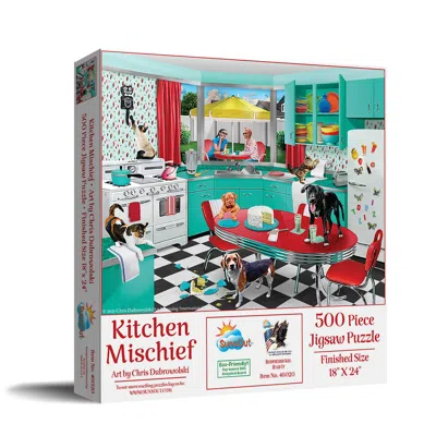 Sunsout Kitchen Mischief 500 Piece Jigsaw Puzzle For Adults In White