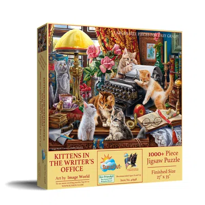 Sunsout Kittens In The Writer's Office 1000 Piece Jigsaw Puzzle For Adults Large Pieces In Multi