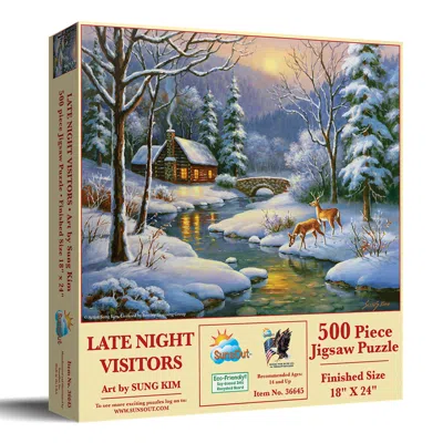 Sunsout Late Night Visitors 500 Piece Jigsaw Puzzle For Adults In Multi