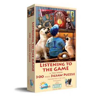 Sunsout Listening To The Game 300 Piece Jigsaw Puzzle For Adults In Multi
