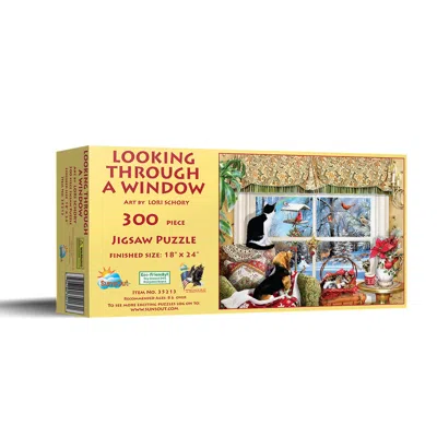 Sunsout Looking Through A Window 300 Piece Jigsaw Puzzle For Adults Christmas In Multi