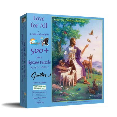 Sunsout Love For All 500 Piece Jigsaw Puzzle For Adults Large Pieces In Blue