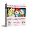 Sunsout Merry Folks Greeting You 500 Piece Jigsaw Puzzle For Adults Christmas In Multi
