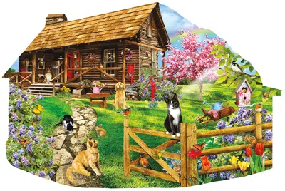 Sunsout Mountain Spring 1000 Piece Jigsaw Puzzle For Adults Special Shape