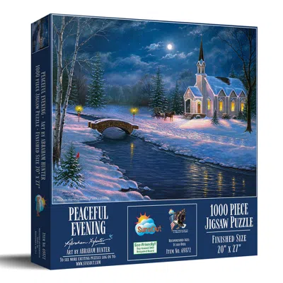 Sunsout Peaceful Evening 1000 Piece Jigsaw Puzzle For Adults Christmas In Multi