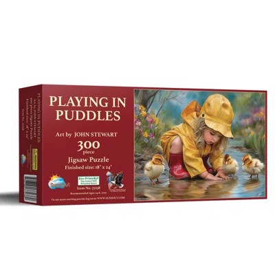 Sunsout Playing In Puddles 300 Piece Jigsaw Puzzle For Adults