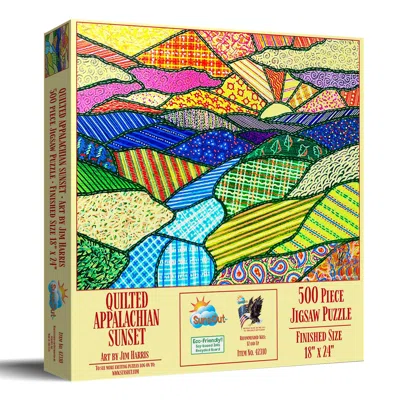Sunsout Quilted Appalachian Sunset 500 Piece Jigsaw Puzzle For Adults In Multi