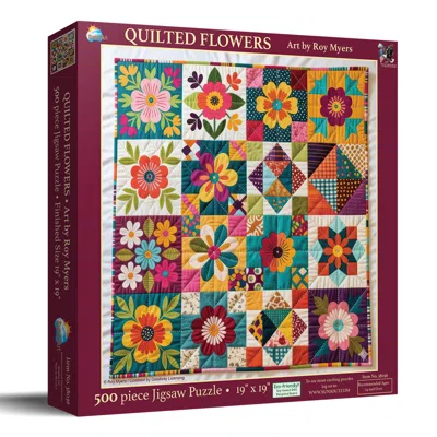 Sunsout Quilted Flowers 500 Piece Jigsaw Puzzle For Adults