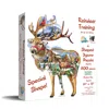 Sunsout Reindeer Training 800 Piece Jigsaw Puzzle For Adults Special Shape Christmas In Multi