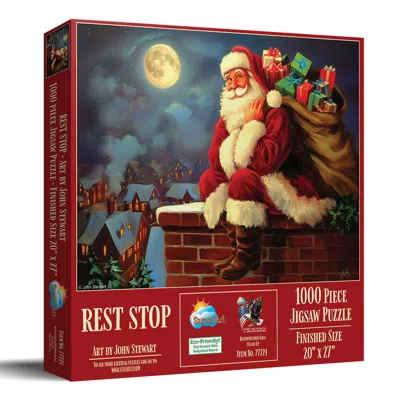 Sunsout Rest Stop 1000 Piece Jigsaw Puzzle For Adults Christmas In Red