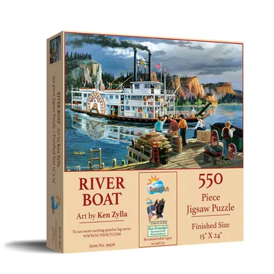 Sunsout Riverboat 550 Piece Jigsaw Puzzle For Adults In Multi