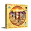 Sunsout Running In The Sun 500 Piece Jigsaw Puzzle For Adults Round In Multi