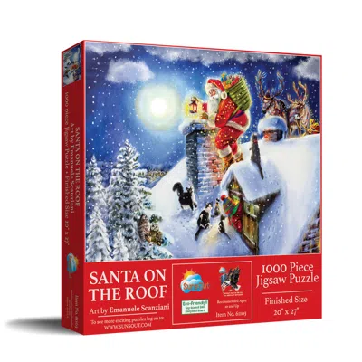 Sunsout Santa On The Roof 1000 Piece Jigsaw Puzzle For Adults Christmas In Metallic
