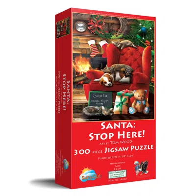 Sunsout Santa Stop Here 300 Piece Jigsaw Puzzle For Adults Christmas In Multi