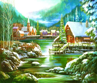 Sunsout Snowy Harbor 550 Piece Jigsaw Puzzle For Adults Christmas In Multi