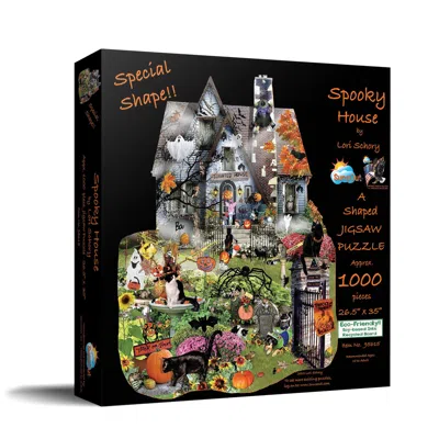 Sunsout Spooky House 1000 Piece Jigsaw Puzzle For Adults Special Shape Halloween In Multi