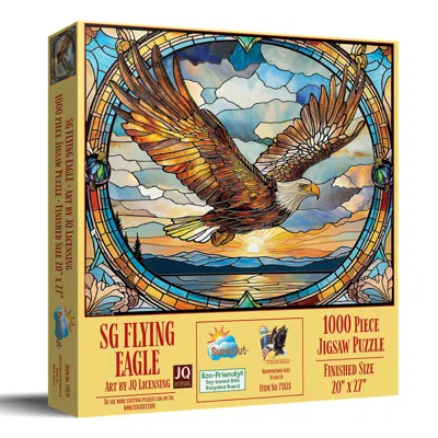 Sunsout Stained Glass Flying Eagle 1000 Piece Jigsaw Puzzle For Adults