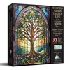 Sunsout Stained Glass Tree Of Life 1000 Piece Jigsaw Puzzle For Adults In Black