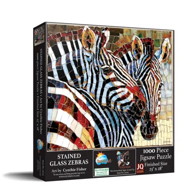 Sunsout Stained Glass Zebras 1000 Piece Jigsaw Puzzle For Adults In Multi