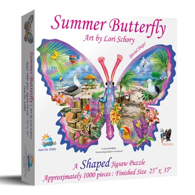 Sunsout Summer Butterfly 1000 Piece Jigsaw Puzzle For Adults Special Shape In White