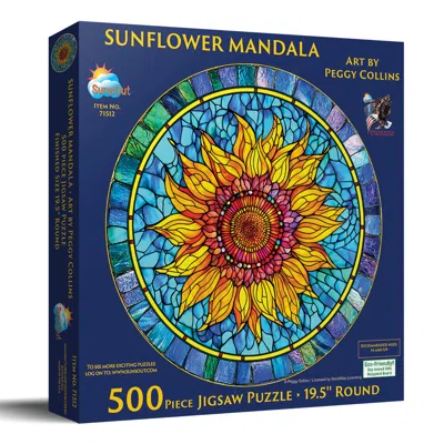 Sunsout Sunflower Mandala 500 Piece Jigsaw Puzzle For Adults Round In Multi