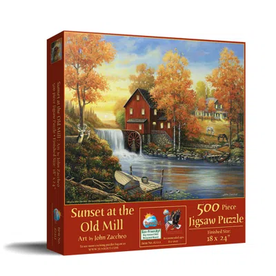 Sunsout Sunset At The Old Mill 500 Piece Jigsaw Puzzle For Adults In Multi